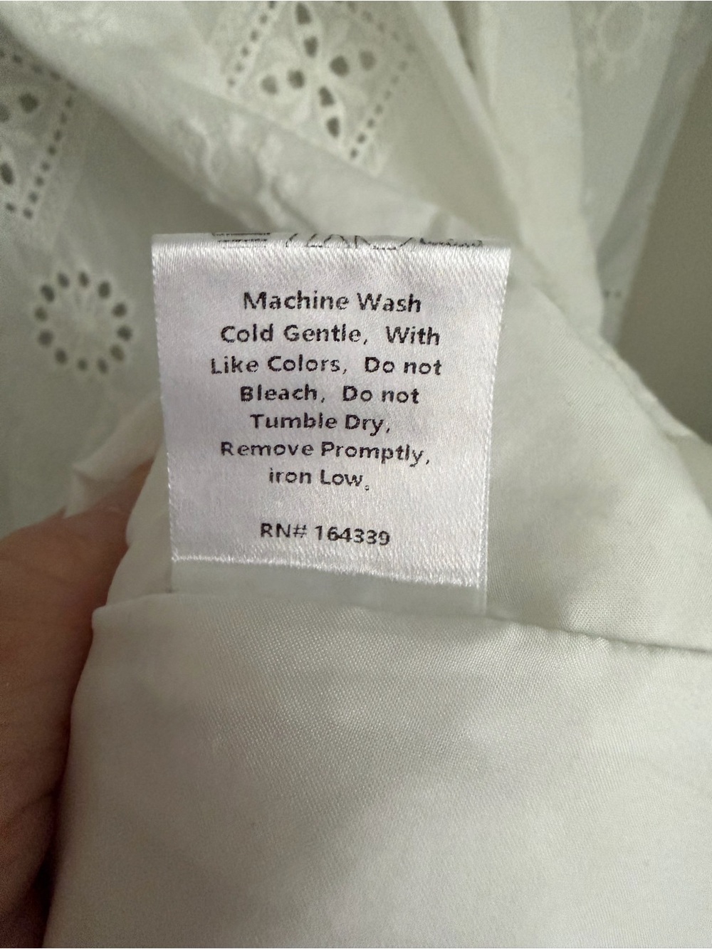 PETAL & PUP White Eyelet Shoulder Tie Smocked Maxi Dress - Women' s Size Medium - Picture 7 of 13